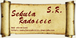 Sekula Radoičić vizit kartica